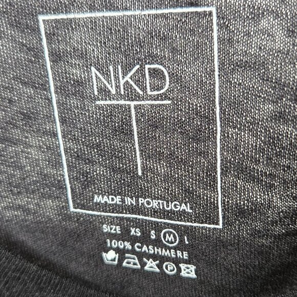 NKD Naked Cashmere Lightweight Shirt Women's 100% Cashmere Crew Semi Sheer M - Picture 4 of 4